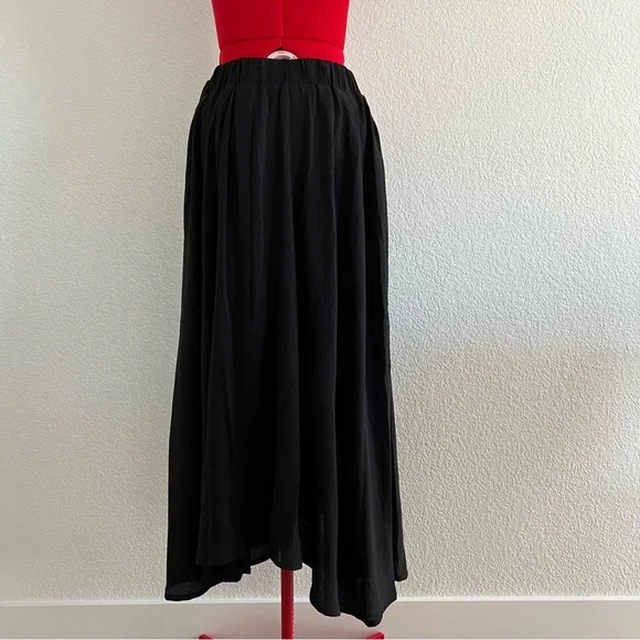NWT 12th Tribe Black Midi Skirt Medium - Picture 3 of 13